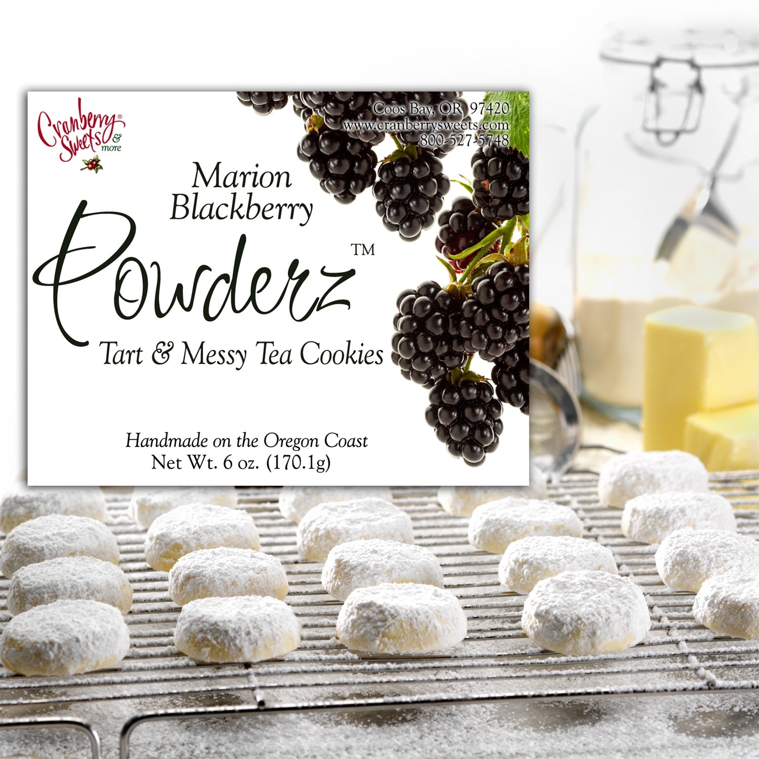 Powderz Marion Blackberry Tea Cookies 6oz.