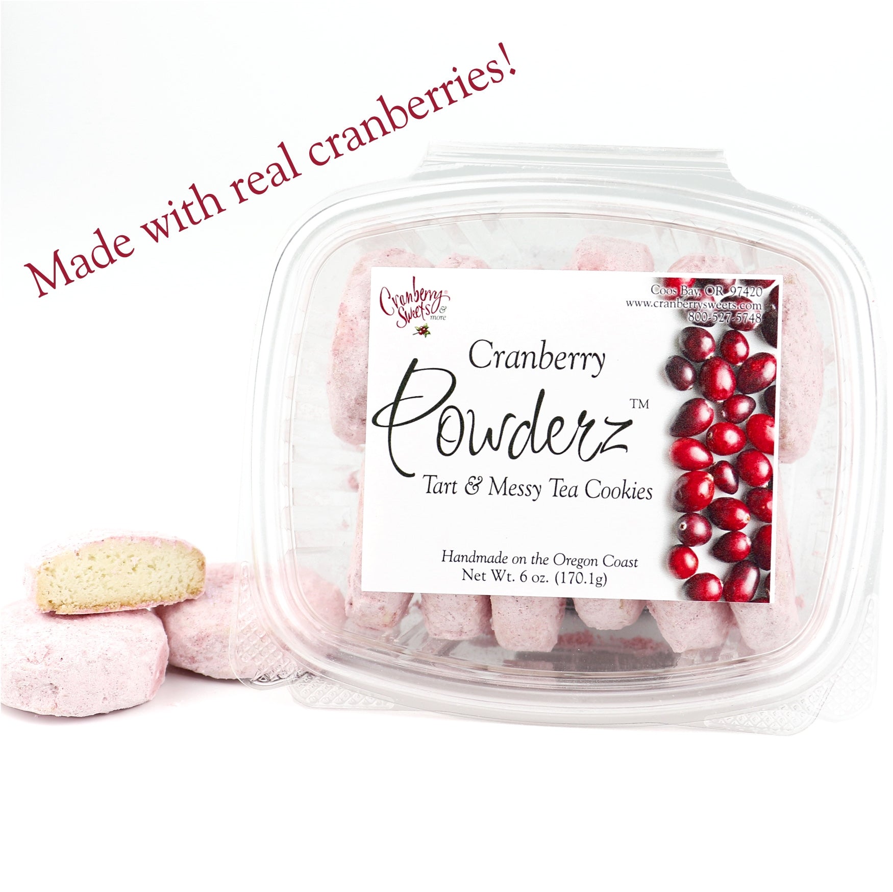 Powderz Cranberry Tea Cookies 6oz.