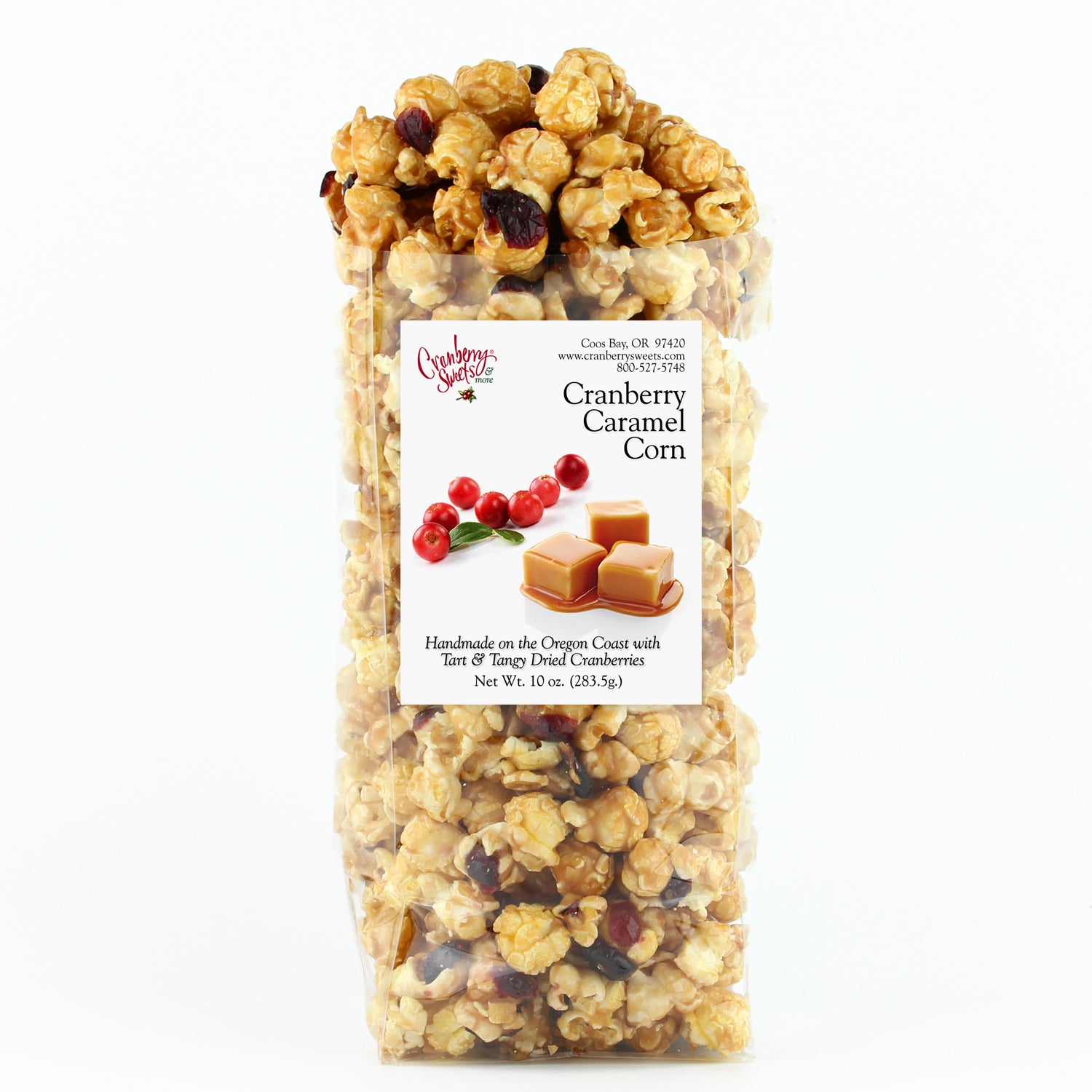 Caramel Corn with Dried Cranberries 10oz.